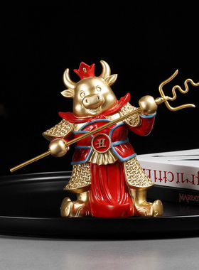 十二生肖丑牛年新中式装饰柜摆件