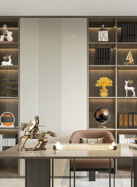 极速新中式摆件i高档客厅家居软装复古办公室博古架书房书柜酒柜