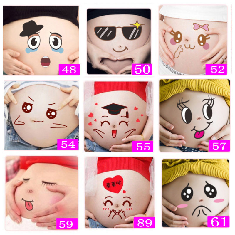 孕妇照肚皮贴纸大肚照贴画肚子贴拍照道具可爱影楼拍写真孕假肚子,淘宝优惠券,粉丝福利购,淘宝优惠卷