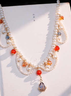 古风复古手工项链璎珞