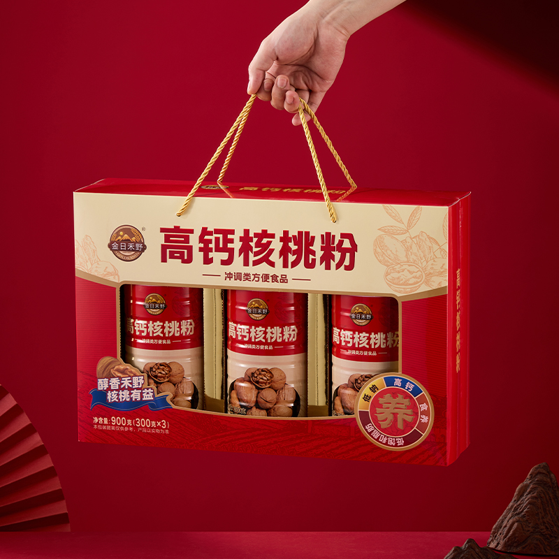 金日禾野中老年高钙燕麦核桃蛋白粉营养健康走亲访友新年伴手礼盒