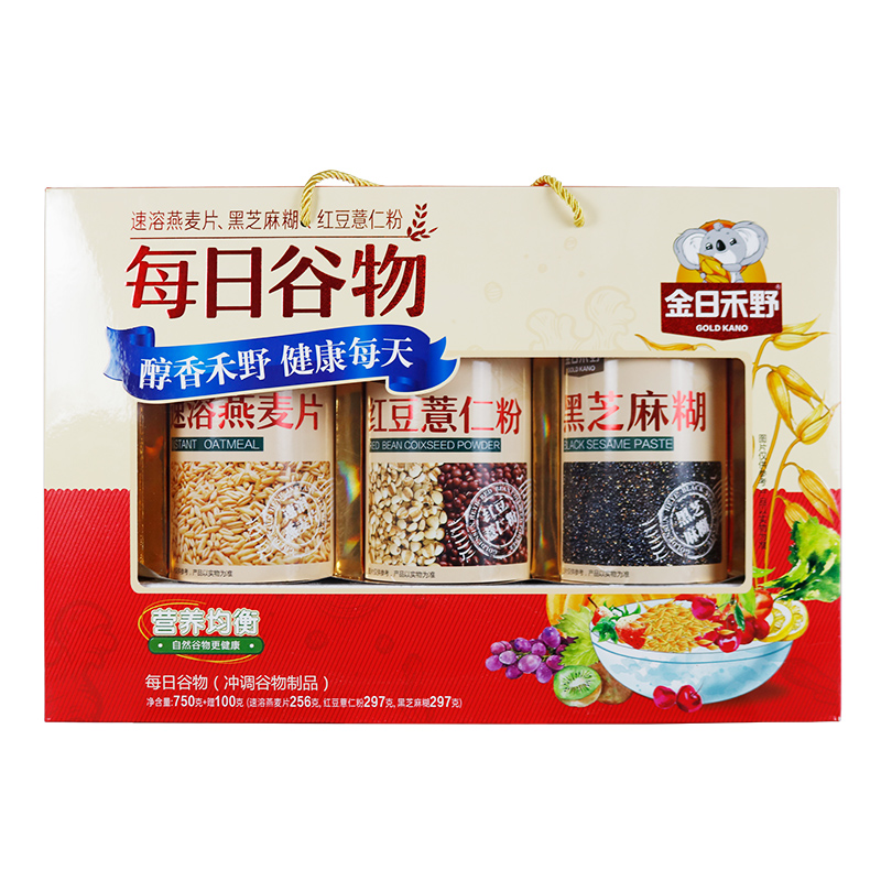 金日禾野高钙燕麦膳食谷物新年伴手礼盒节日送长辈中老年人营养品