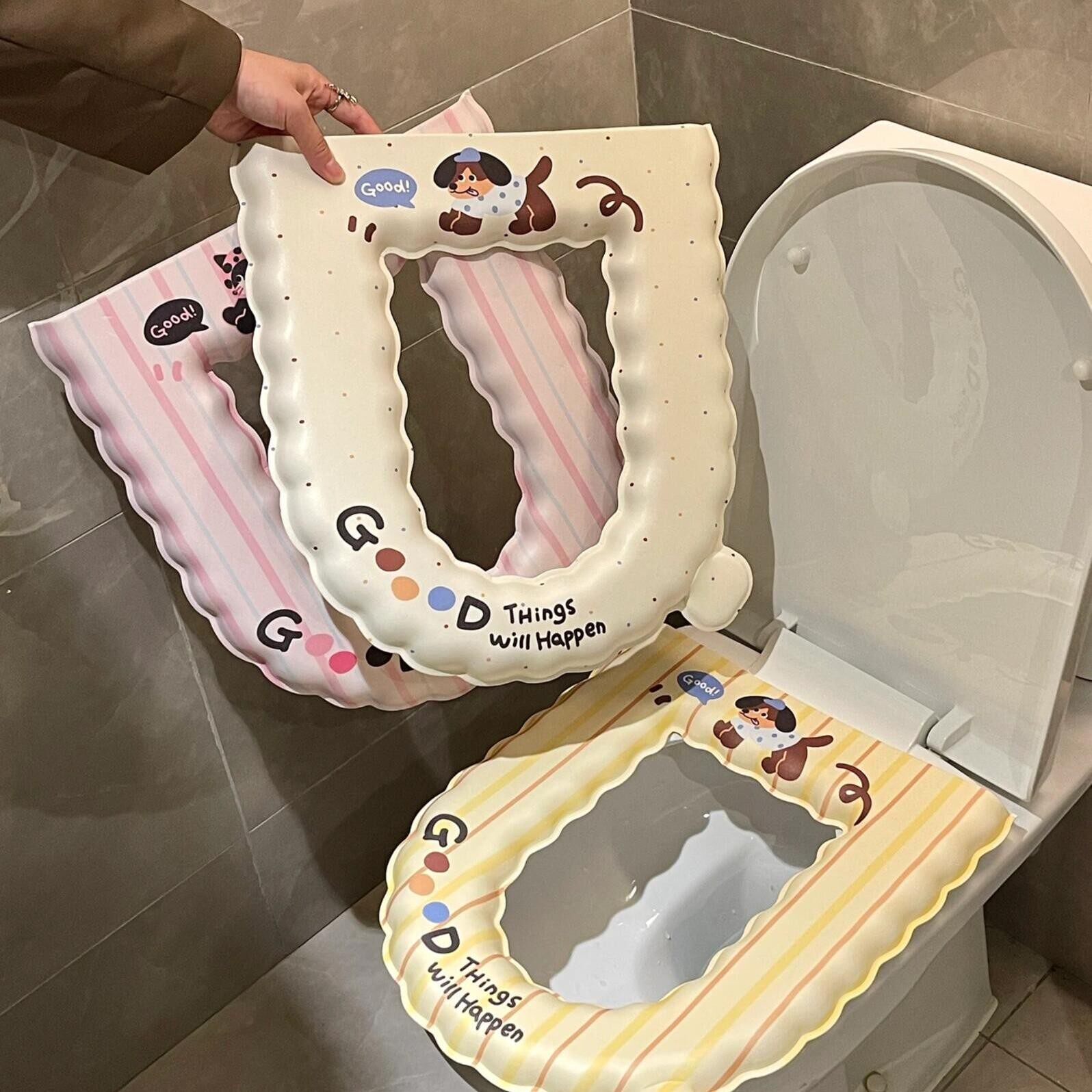 2可爱卡通马桶垫春夏可擦洗马桶圈家用卫生间坐便器垫子四季马桶