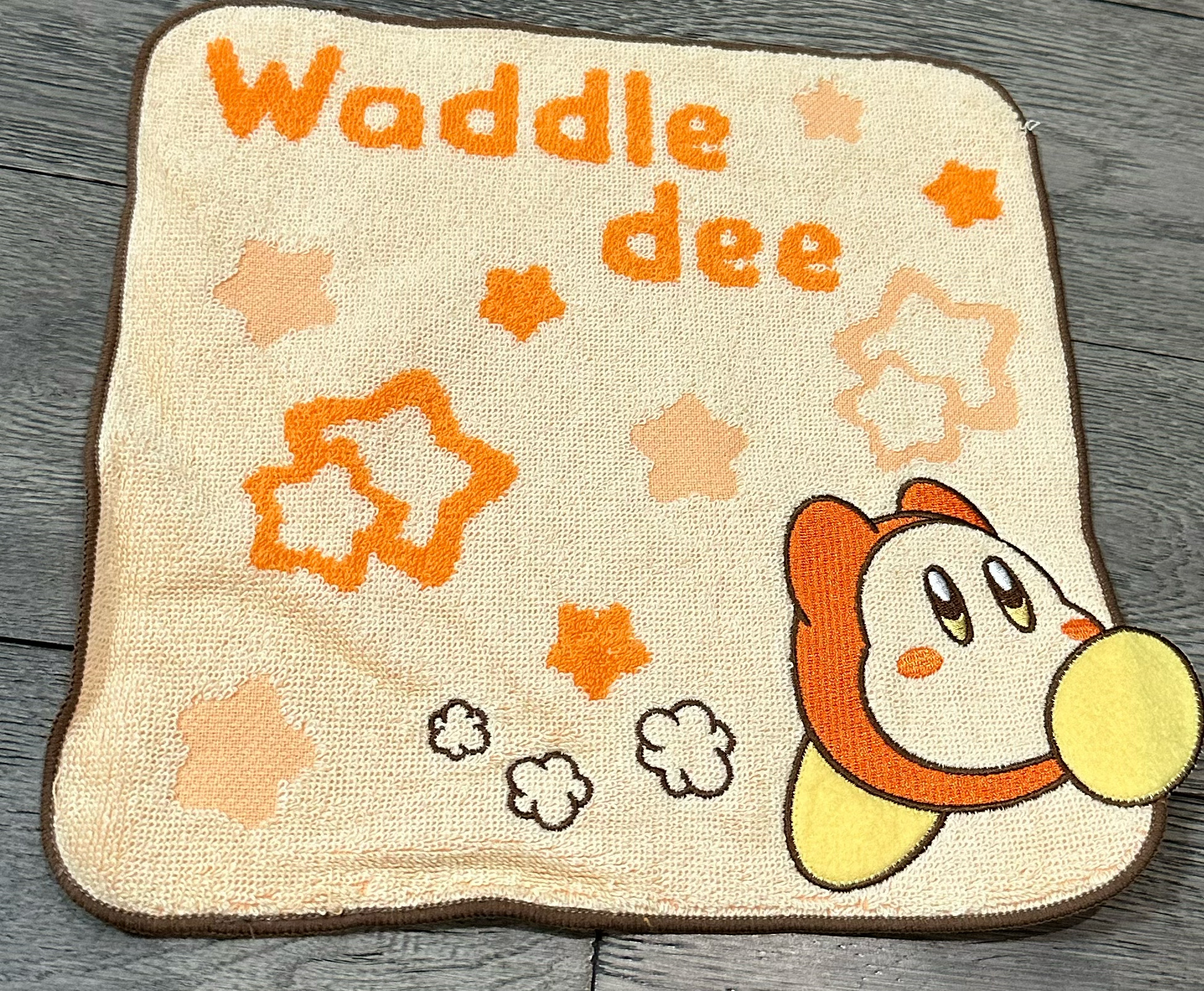 纯棉方巾卡通刺绣手帕擦手巾 KT面包卡比马里奥吉吉多啦25*25CM - 图0