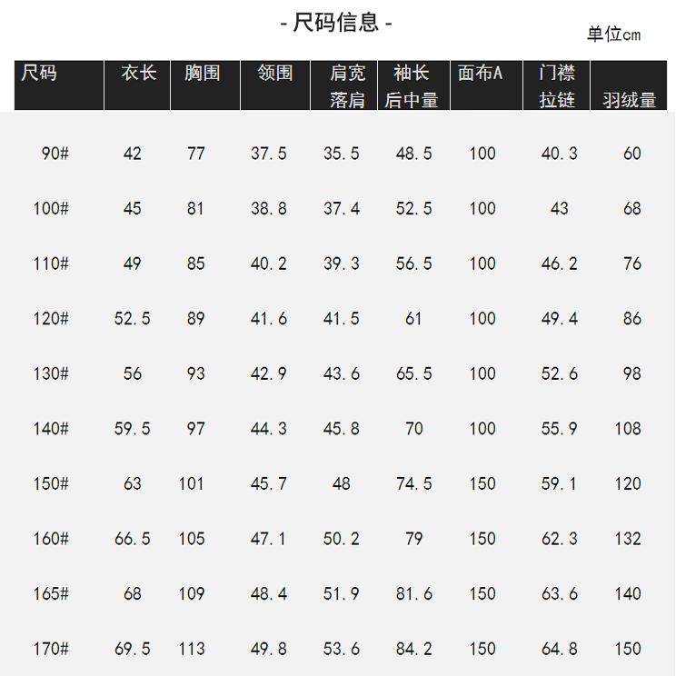 前程纸样童装女童立领羽绒服冬季儿童外套服装样板裁剪图纸867,淘宝优惠券,粉丝福利购,淘宝优惠卷