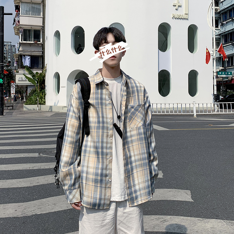 前程男士衬衫纸样落肩袖休闲格子衬衣服装DIY样板裁剪图纸532 - 图2