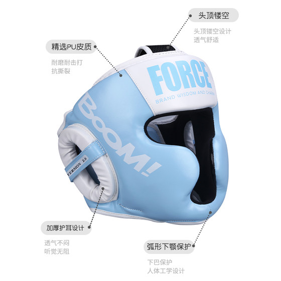 Jingpai Sanda Fighting Muay Thai Head Protector Boxing Helmet