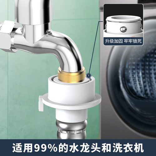 全自动洗衣机进水管加长通用软管对接头地热冷暖气延长洗衣机水管 - 图2