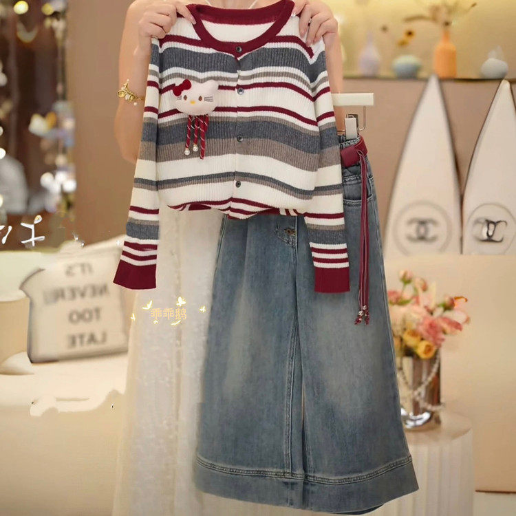 女童水洗软牛仔裤2026新款春秋款中大童高腰炸街百搭洋气阔腿裤潮,淘宝优惠券,粉丝福利购,淘宝优惠卷