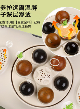 砭石腹部按摩仪家用全自动三艾灸加热仓揉腹仪智能腰部按摩器礼品