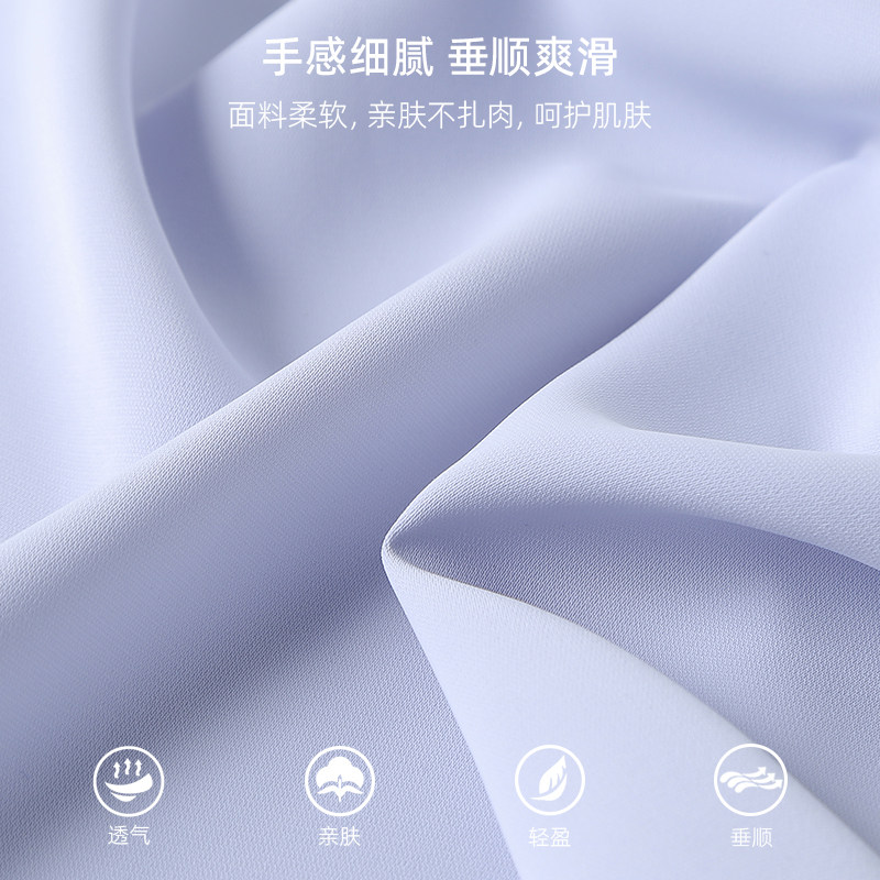 艾米恋蝴蝶结雪纺女士蓝色短袖衬衫 艾米恋衬衫