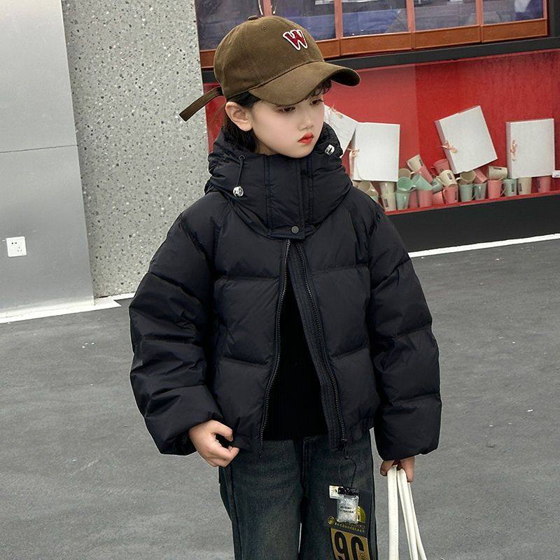 2025新款韩版儿童羽绒服女童宝宝短款加厚连帽冬季热卖白鸭绒外套,淘宝优惠券,粉丝福利购,淘宝优惠卷