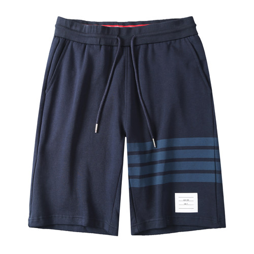 一如既往的高品质！tb四道杠条纹短裤毛圈棉五分裤潮牌男款夏季 - 图3