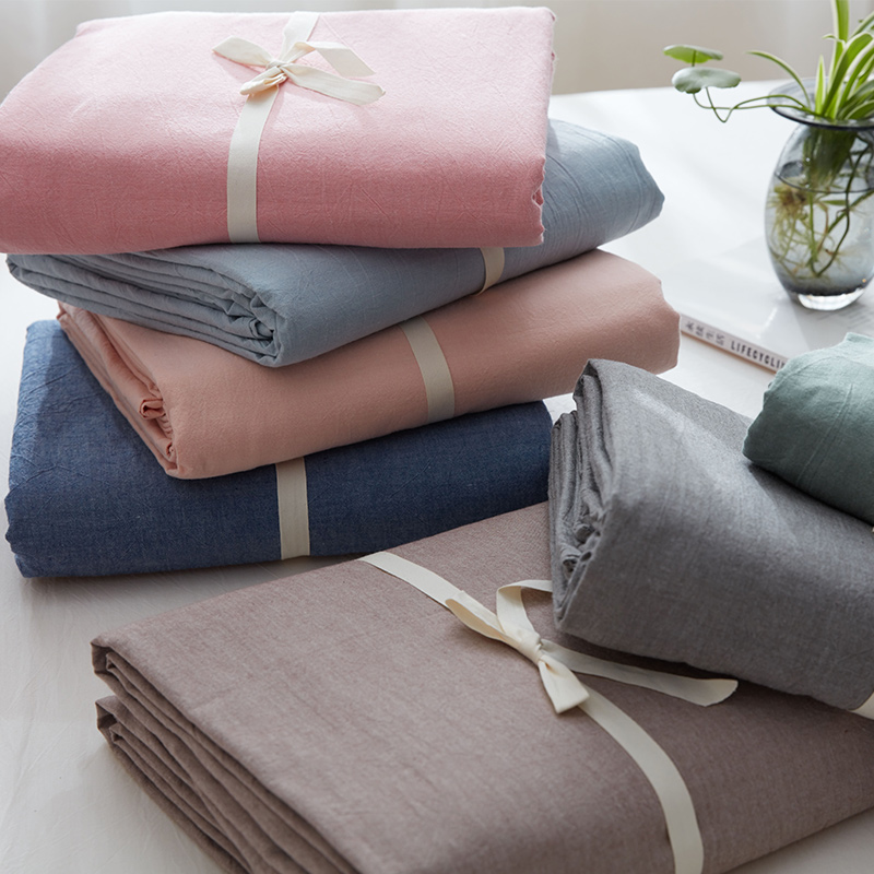 日式水洗棉纯棉被套单件全棉被罩双人1.8x2.0米200x230单人1.2米 - 图0