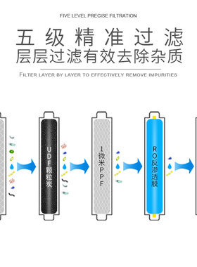 400Gro反渗透过滤器5级75G大流量