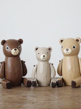 日本T-lab手工制作原木可爱摆件