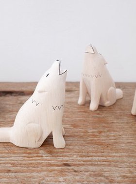 日本T-lab手工木刻动物摆件系列