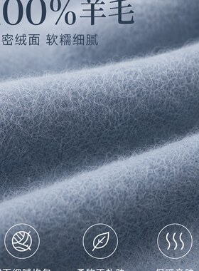 雾霾蓝色纯羊毛披肩围巾两用保暖
