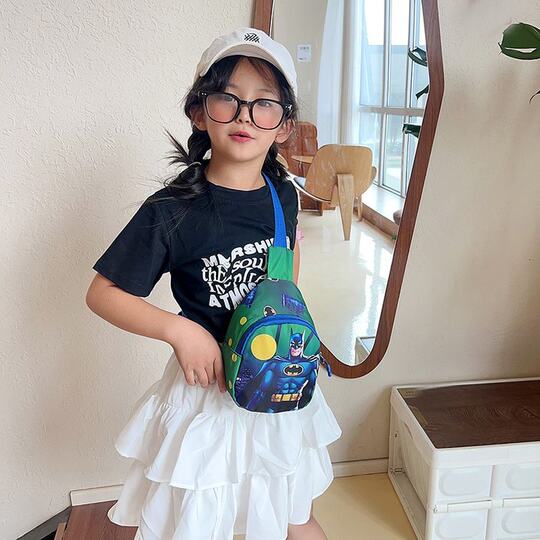 New cartoon children's bag, cute and ultra-light little boy going out, Ultraman chest bag, baby shoulder crossbody bag