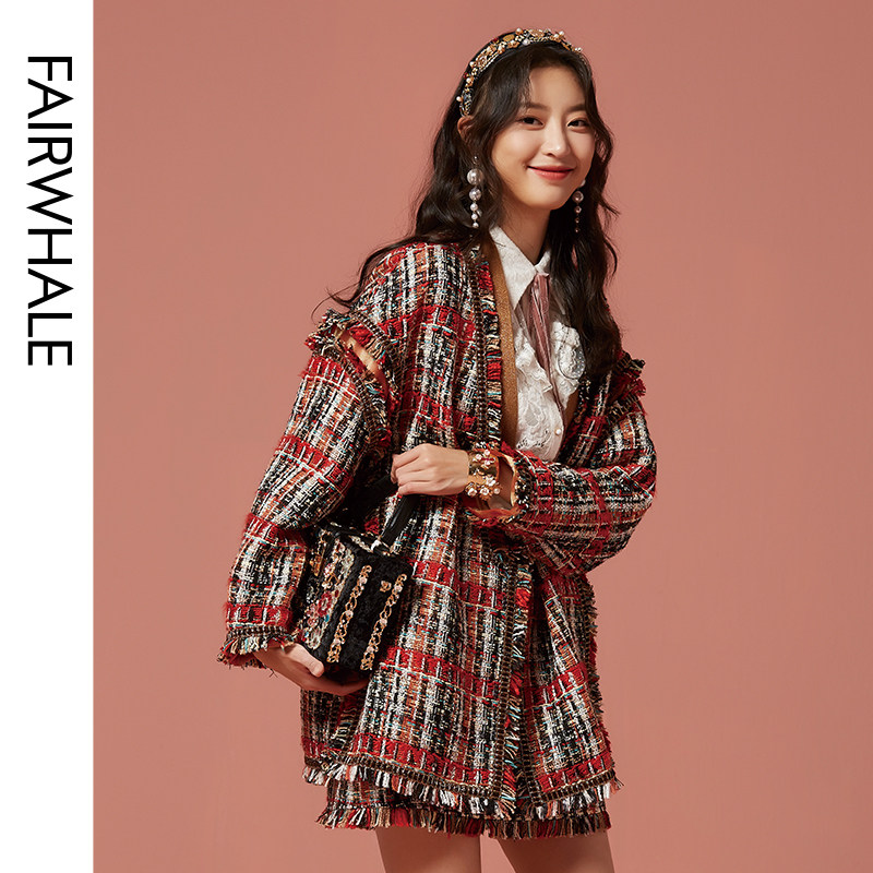 马克华菲女装2020秋新品小香风外套 马克华菲女装毛呢外套