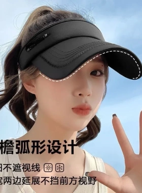 2025年新款夏季帽子遮阳帽百搭防晒太阳帽空顶跑步骑行运动鸭舌帽