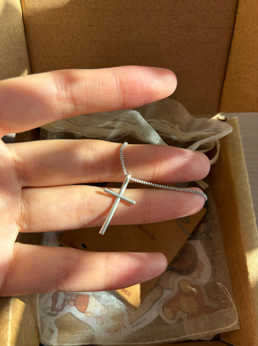 bm十字架项链女新哑光磨砂锁骨链靠谱国内代购正品brandymelville - 图0