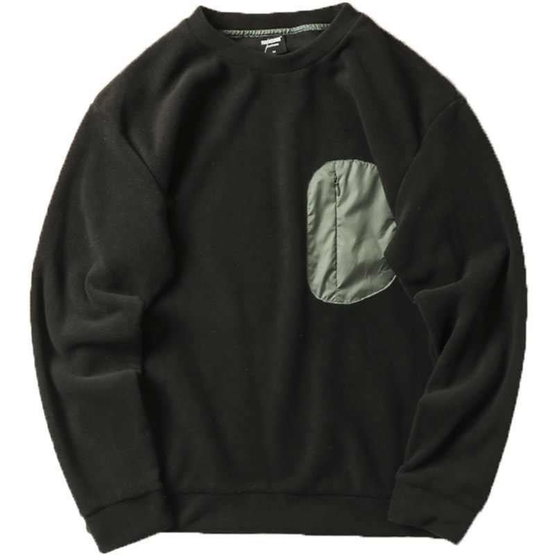 便宜又好穿  撞色口袋  外贸尾货秋冬男士摇粒绒圆领长袖卫衣外套,淘宝优惠券,粉丝福利购,淘宝优惠卷