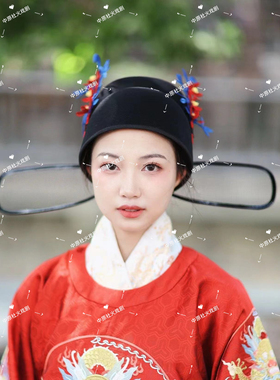 明制乌纱帽女驸马簪花翼善冠男士女士汉服帽子古装