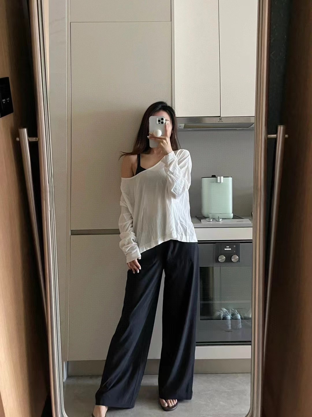 lulu Swift Wide-Leg Pant款中腰阔腿裤瑜伽运动裤健身休闲直筒裤 - 图1