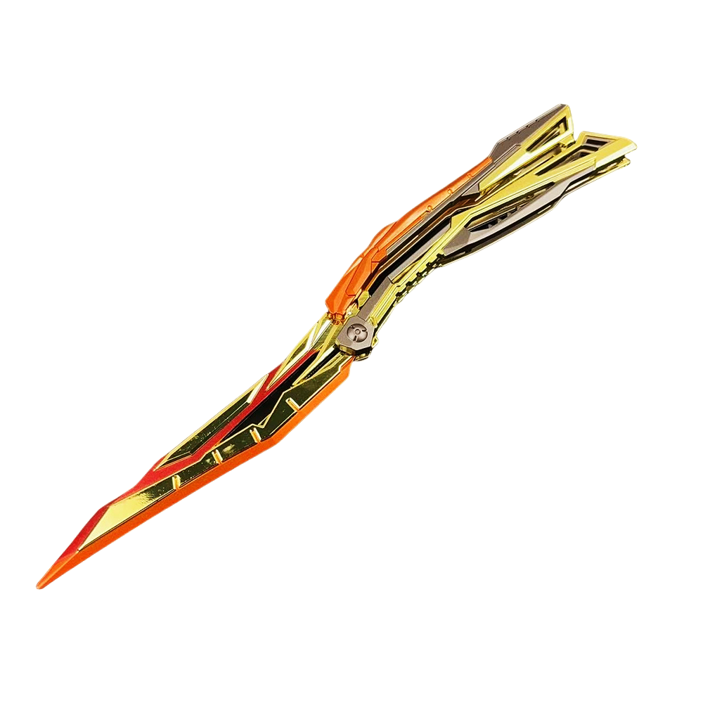 穿越火线cf周边炽芒蝶刃蝴蝶可折叠合金模型金属摆件同款实物玩具