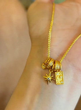 小红书新款爆闪钱多多项链高级轻奢设计个性百搭时尚越来越富