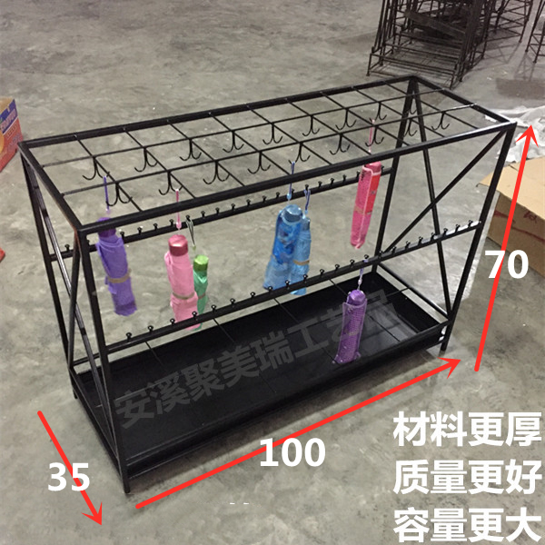 雨伞架酒店大堂家用雨伞收纳架创意商用学校雨伞桶金白色挂伞教室 - 图2