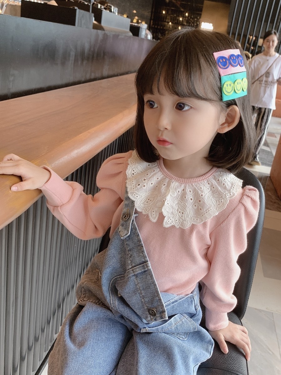 女童花边翻领打底衫2026春装新款长袖宝宝春季洋气T恤泡泡袖上衣t,淘宝优惠券,粉丝福利购,淘宝优惠卷