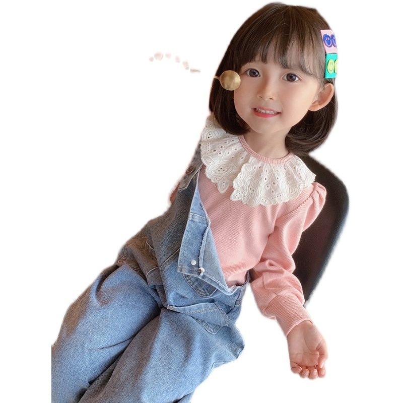 女童花边翻领打底衫2026春装新款长袖宝宝春季洋气T恤泡泡袖上衣t,淘宝优惠券,粉丝福利购,淘宝优惠卷