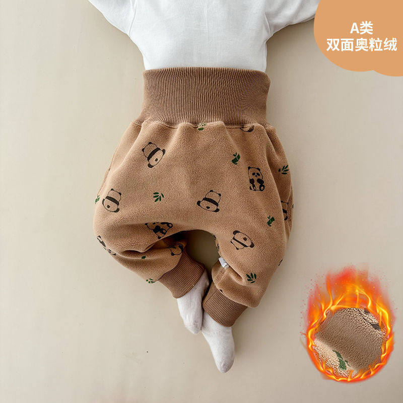 婴儿屁屁裤子秋冬加厚加绒高腰护肚裤宝宝大pp裤外穿婴幼儿冬装潮,淘宝优惠券,粉丝福利购,淘宝优惠卷