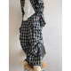 Dannyandzee spring retro all-match loose big pocket black and white woven plaid trousers men's floor mopping pants