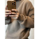 Thick fleece warm turtleneck sweater
