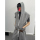 Dannyandzee summer retro versatile lazy gray sports casual cropped pants hooded vest suit for men