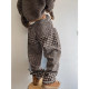 Dannyandzee spring irregular brown houndstooth retro heavyweight warm woolen casual pants men's trousers