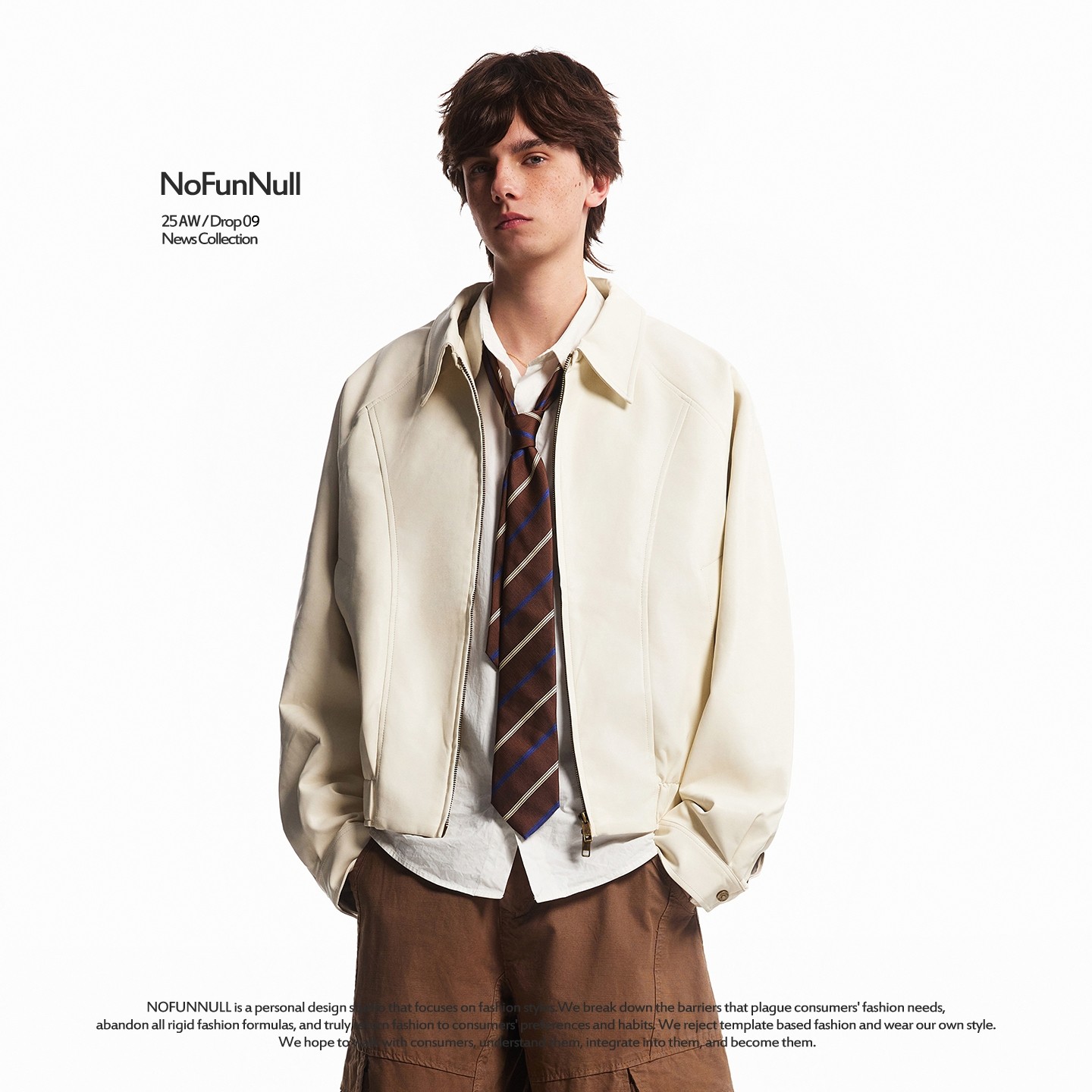 NOFUNNULL 美式复古PU皮衣春季男女机车风极简风短宽结构廓形夹克,淘宝优惠券,粉丝福利购,淘宝优惠卷