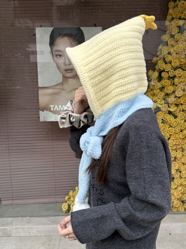 一坨肥猫猫 手工编织diy自制毛线钩针自制成人儿童星星帽子材料包 - 图1