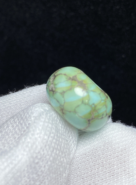 天然原矿绿松石平安扣高瓷网花面包圈吊坠饼子墩子配件菩提配饰