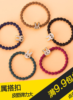 水钻韩国皮筋加粗发绳头饰品