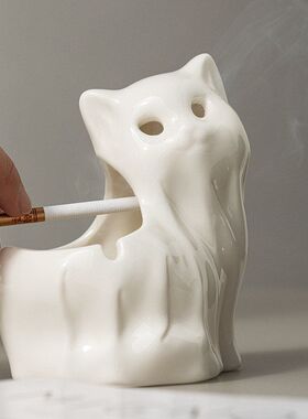 烟缸幽灵万圣节防飞灰陶瓷飘飘