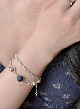 hucares「液态星辰」原创百搭链条小众韩系简约高级感银色手链