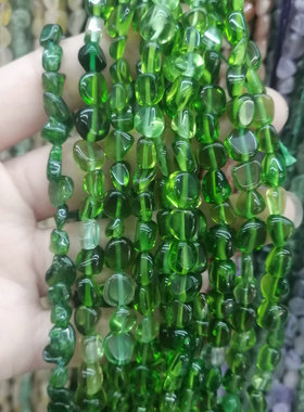 绿色透辉石项链手作风散珠
