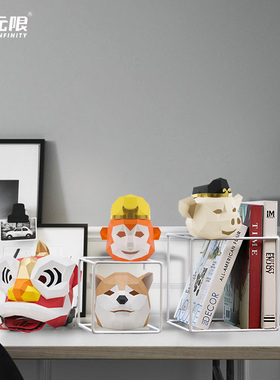 diy立体动物摄影道具客厅桌面