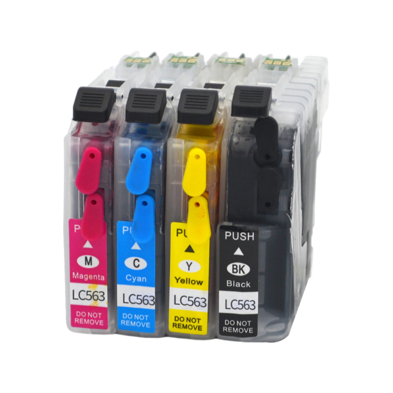 DAT适用兄弟打印机MFC-J2310 J2510填充墨盒Brother MFC-J3520 J3720彩色填充连供墨水盒LC563/5/7/9填充墨盒 - 图0