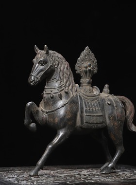 宝马摆件黄铜鎏金马到成功家居办公桌面装饰品创意工艺品复古礼品