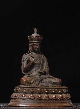 地藏王菩萨仿古铜器鎏金佛像家居佛堂供佛装饰品创意工艺桌面摆件